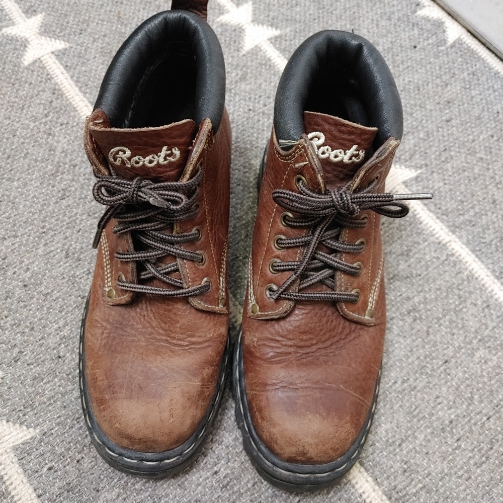 Roots Brown Combat & Moto Boots